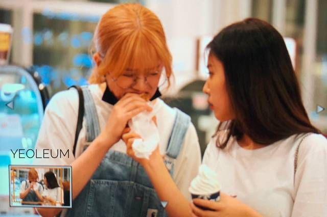 아이즈원) 강혜원 먹을거 뺏어 먹는 안유진, 조유리 아이스크림 뺏어 먹는 안유진1