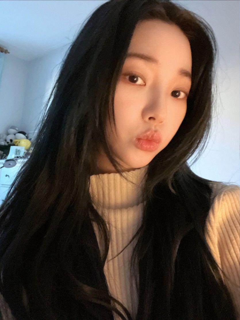 골지 니트 셀카 에스파 카리나0