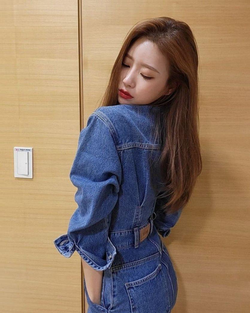 미주 인스타_숏팬츠 청 점프슈트2