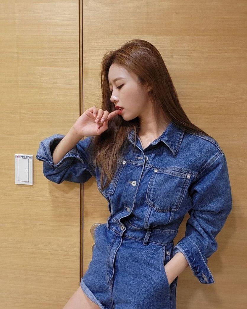 미주 인스타_숏팬츠 청 점프슈트3