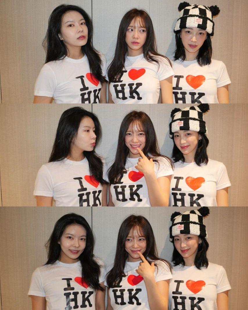 김세정 아이오아이 인별 홍콩 with 김나영 신보라/ 롱샴0